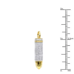 Genuine Diamond Bullet Pendant 10K Yellow Gold 0.75CT By Luxurman -Its Hot Jewelry Shop jewelry genuine diamond bullet pendant in real 10k gold 075ct by luxurman rulerye