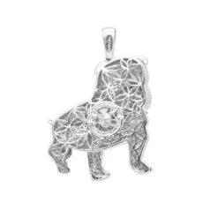 Genuine White Black Yellow Pink Diamond Bulldog Pendant 14K White Gold 17.23ct -Its Hot Jewelry Shop jewelry genuine white black yellow pink diamond bulldog pendant in real 14k gold 1723ct backwh