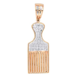 Hip Hop Fancy Afro Pick Comb Diamond Pendant For Men 10K Yellow Gold 15 Hip Hop Fancy Afro Pick Comb Diamond Pendant For Men 10K Yellow Gold -Its Hot Jewelry Shop jewelry hip hop jewelry fancy afro pick comb diamond pendant for men in 10k gold backro