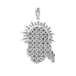 Unique Hip Hop Large Diamond 14K White Gold Jesus Head Pendant -Its Hot Jewelry Shop jewelry hip hop jewelry pieces unique large diamond 14k gold jesus head pendant backwh