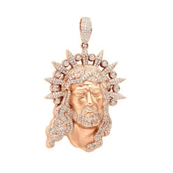 Unique Hip Hop Large Diamond 14K White Gold Jesus Head Pendant -Its Hot Jewelry Shop jewelry hip hop jewelry pieces unique large diamond 14k gold jesus head pendant ro