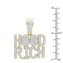 Hip Hop 10K Yellow Gold Rich Hood Pendant For Men 2CT Diamonds -Its Hot Jewelry Shop jewelry hip hop jewelry real 10k gold rich hood pendant for men 185ct diamonds rulerye 1