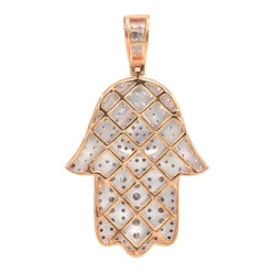 Jewish Large Iced Out Hamsa Hand Pendant 14K Yellow Gold 2CT Diamond Charm 15 Jewish Large Iced Out Hamsa Hand Pendant 14K Yellow Gold 2CT Diamond Charm -Its Hot Jewelry Shop jewelry jewish jewelry large iced out hamsa hand pendant 14k gold 2ct diamond charm backro