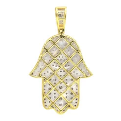 Jewish Large Iced Out Hamsa Hand Pendant 14K Yellow Gold 2CT Diamond Charm 14 Jewish Large Iced Out Hamsa Hand Pendant 14K Yellow Gold 2CT Diamond Charm -Its Hot Jewelry Shop jewelry jewish jewelry large iced out hamsa hand pendant 14k gold 2ct diamond charm backye