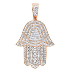 Jewish Large Iced Out Hamsa Hand Pendant 14K Yellow Gold 2CT Diamond Charm 12 Jewish Large Iced Out Hamsa Hand Pendant 14K Yellow Gold 2CT Diamond Charm -Its Hot Jewelry Shop jewelry jewish jewelry large iced out hamsa hand pendant 14k gold 2ct diamond charm ro