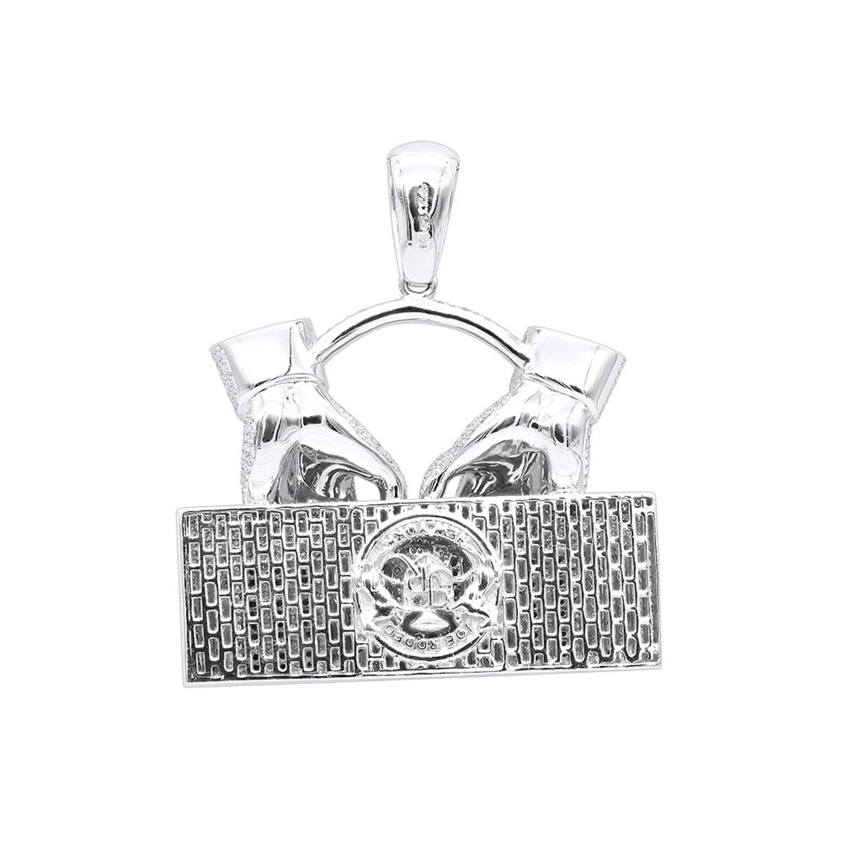 Joe Rodeo 14K White Gold Black And White Diamond Men's Piano Pendant 6 Joe Rodeo 14K White Gold Black And White Diamond Men's Piano Pendant - Image 4