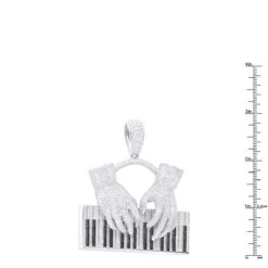 Joe Rodeo 14K White Gold Black And White Diamond Men's Piano Pendant 13 Joe Rodeo 14K White Gold Black And White Diamond Men's Piano Pendant -Its Hot Jewelry Shop jewelry joe rodeo jewelry 14k gold black and white diamond mens piano pendant rulerwh