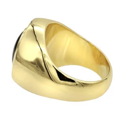 Large 1 Carat Black Onyx Diamond Ring For Men 14K Yellow Gold Pinky Ring -Its Hot Jewelry Shop jewelry large 1 carat black onyx diamond ring for men in 14k gold pinky ring backye