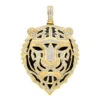 Large 14K Yellow Gold Men's Diamond Tiger Pendant With Black Enamel 10 Carats 2 Large 14K Yellow Gold Men's Diamond Tiger Pendant With Black Enamel 10 Carats -Its Hot Jewelry Shop jewelry large 14k gold mens diamond tiger pendant with black enamel 10 carats 000773 mainye