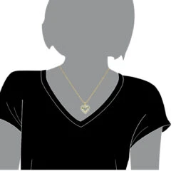 Large 14K Yellow Gold Open Heart Diamond Pendant For Women 2.75ct VS Diamonds -Its Hot Jewelry Shop jewelry large 14k gold open heart diamond pendant for women 275ct vs diamonds bodye