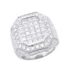 Large 14K White Gold Statement Invisible Set Princess Cut Diamond Ring For Men By Joe Rodeo -Its Hot Jewelry Shop jewelry large 14k gold statement invisible set princess cut diamond ring for men by joe rodeo mainwh 20200610