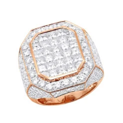 Large 14K White Gold Statement Invisible Set Princess Cut Diamond Ring For Men By Joe Rodeo 12 Large 14K White Gold Statement Invisible Set Princess Cut Diamond Ring For Men By Joe Rodeo -Its Hot Jewelry Shop jewelry large 14k gold statement invisible set princess cut diamond ring for men by joe rodeo ro 20200610