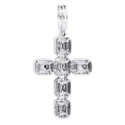 Large 2in Unique Men's Diamond Cross Pendant 14K White Gold Round Baguette Diamonds 11 Large 2in Unique Men's Diamond Cross Pendant 14K White Gold Round Baguette Diamonds -Its Hot Jewelry Shop jewelry large 2in unique mens diamond cross pendant 14k gold round baguette diamonds 803179 backwh