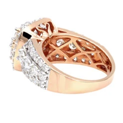 Large 4 Carat Cushion Cut Shape Halo Diamond Engagement Ring 14K Yellow Gold -Its Hot Jewelry Shop jewelry large 4 carat cushion cut shape halo diamond engagement ring 14k gold backro 1