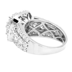 Large 4 Carat Cushion Cut Shape Halo Diamond Engagement Ring 14K Yellow Gold -Its Hot Jewelry Shop jewelry large 4 carat cushion cut shape halo diamond engagement ring 14k gold backwh 1