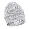 7 Carat Large Princess Baguette Round Diamond Engagement Ring Set 14K White Gold 2 7 Carat Large Princess Baguette Round Diamond Engagement Ring Set 14K White Gold -Its Hot Jewelry Shop jewelry large princess baguette and round diamond engagement ring set 14k gold 7ct mainwh