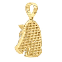 Large 10K Yellow Gold Horse Head Diamond Pendant For Men 4.5 Carat 14 Large 10K Yellow Gold Horse Head Diamond Pendant For Men 4.5 Carat -Its Hot Jewelry Shop jewelry large real 10k gold horse head diamond pendant for men 4 carat backye