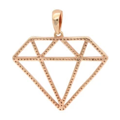 Large Size Diamond Shape Charm Pendant 0.5CT 14K Yellow Gold By Luxurman 15 Large Size Diamond Shape Charm Pendant 0.5CT 14K Yellow Gold By Luxurman -Its Hot Jewelry Shop jewelry large size diamond shape charm pendant 05ct in 14k gold by luxurman backro 1