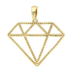 Large Size Diamond Shape Charm Pendant 0.5CT 14K Yellow Gold By Luxurman 14 Large Size Diamond Shape Charm Pendant 0.5CT 14K Yellow Gold By Luxurman -Its Hot Jewelry Shop jewelry large size diamond shape charm pendant 05ct in 14k gold by luxurman backye 1