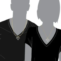 Large Size Diamond Shape Charm Pendant 0.5CT 14K Yellow Gold By Luxurman 16 Large Size Diamond Shape Charm Pendant 0.5CT 14K Yellow Gold By Luxurman -Its Hot Jewelry Shop jewelry large size diamond shape charm pendant 05ct in 14k gold by luxurman bodye 1