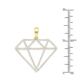 Large Size Diamond Shape Charm Pendant 0.5CT 14K Yellow Gold By Luxurman 17 Large Size Diamond Shape Charm Pendant 0.5CT 14K Yellow Gold By Luxurman -Its Hot Jewelry Shop jewelry large size diamond shape charm pendant 05ct in 14k gold by luxurman rulerye 1