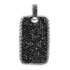 Large Sterling Silver Black Diamond Dog Tag Pendant For Men 14Ct Pave Setting -Its Hot Jewelry Shop jewelry large sterling silver black diamond dog tag pendant for men 14ct pave setting mainwh