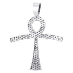 Large Symbol Of Life Egyptian Ankh Diamond Cross Pendant 14K White Gold 2.5ct -Its Hot Jewelry Shop jewelry large symbol of life egyptian ankh diamond cross pendant in 14k gold 25ct backwh