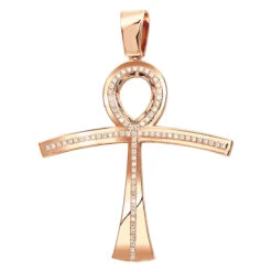 Large Symbol Of Life Egyptian Ankh Diamond Cross Pendant 14K White Gold 2.5ct -Its Hot Jewelry Shop jewelry large symbol of life egyptian ankh diamond cross pendant in 14k gold 25ct ro