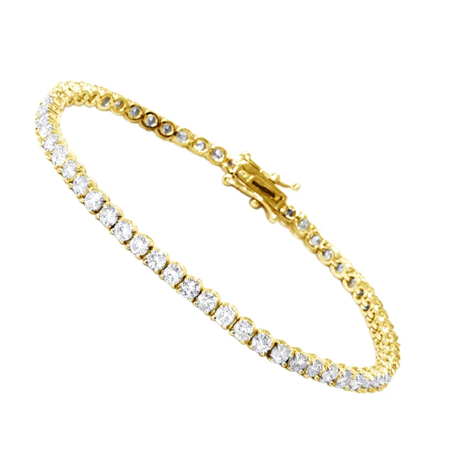 Eternity Line Ladies Diamond Tennis Bracelet 4 Carats 14K White Gold 4 Eternity Line Ladies Diamond Tennis Bracelet 4 Carats 14K White Gold - Image 2