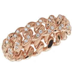 LUXURMAN Bands Solid 14K Yellow Gold Cuban Link Chain Diamond Ring For Men 0.7ct 12 LUXURMAN Bands Solid 14K Yellow Gold Cuban Link Chain Diamond Ring For Men 0.7ct -Its Hot Jewelry Shop jewelry luxurman bands solid 14k gold cuban link chain diamond ring for men 07ct ro