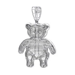 Luxurman Charms 10K Yellow Gold Large Teddy Bear Diamond Pendant Men's 3.25ct -Its Hot Jewelry Shop jewelry luxurman charms real 10k gold large teddy bear diamond pendant mens 325ct backwh
