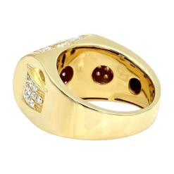 Luxurman Diamond Ring For Men 10K Yellow Gold 1.65ct -Its Hot Jewelry Shop jewelry luxurman diamond ring for men 10k gold 165ct backye