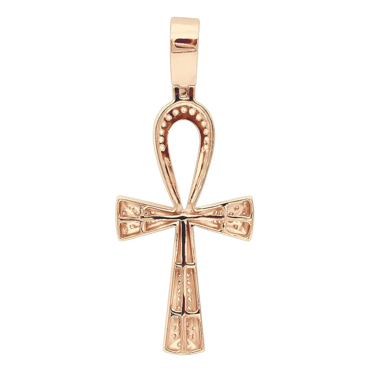 Luxurman Egyptian Ankh Cross Diamond Pendant 14K White Gold 0.6CT 2 3/4 Inch 8 Luxurman Egyptian Ankh Cross Diamond Pendant 14K White Gold 0.6CT 2 3/4 Inch - Image 6