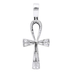 Luxurman Egyptian Ankh Cross Diamond Pendant 14K White Gold 0.6CT 2 3/4 Inch 13 Luxurman Egyptian Ankh Cross Diamond Pendant 14K White Gold 0.6CT 2 3/4 Inch -Its Hot Jewelry Shop jewelry luxurman pharaoh egyptian ankh cross diamond pendant in 14k gold 06ct backwh 1