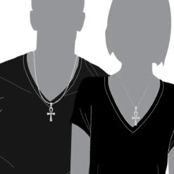 Luxurman Egyptian Ankh Cross Diamond Pendant 14K White Gold 0.6CT 2 3/4 Inch 16 Luxurman Egyptian Ankh Cross Diamond Pendant 14K White Gold 0.6CT 2 3/4 Inch -Its Hot Jewelry Shop jewelry luxurman pharaoh egyptian ankh cross diamond pendant in 14k gold 06ct bodwh 1