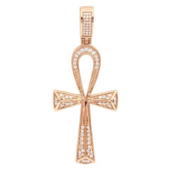 Luxurman Egyptian Ankh Cross Diamond Pendant 14K White Gold 0.6CT 2 3/4 Inch 12 Luxurman Egyptian Ankh Cross Diamond Pendant 14K White Gold 0.6CT 2 3/4 Inch -Its Hot Jewelry Shop jewelry luxurman pharaoh egyptian ankh cross diamond pendant in 14k gold 06ct ro 1