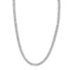 Men's Diamond Tennis Necklace In Real Sterling Silver 2 Rows Genuine Diamonds -Its Hot Jewelry Shop jewelry mens diamond tennis necklace in real sterling silver 2 rows genuine diamonds 490356 mainwh