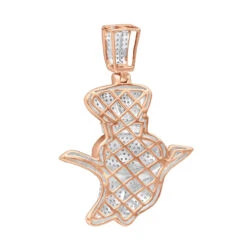 Men's 10K Yellow Gold Diamond Pillsburry Doughboy Pendant For Men 1.33Ct -Its Hot Jewelry Shop jewelry mens jewelry real 10k gold diamond pillsberry doughboy pendant for men 133ct backro