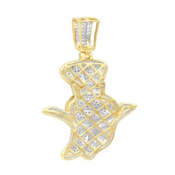 Men's 10K Yellow Gold Diamond Pillsburry Doughboy Pendant For Men 1.33Ct -Its Hot Jewelry Shop jewelry mens jewelry real 10k gold diamond pillsberry doughboy pendant for men 133ct backye