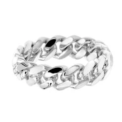 Miami Cuban Link Chain Ring For Men 14K Yellow Gold 5.5mm By Luxurman -Its Hot Jewelry Shop jewelry miami cuban link chain ring for men 14k gold 55mm by luxurman backwh