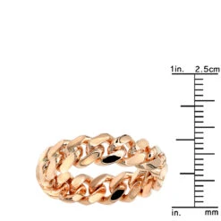 Miami Cuban Link Chain Ring For Men 14K Yellow Gold 5.5mm By Luxurman -Its Hot Jewelry Shop jewelry miami cuban link chain ring for men 14k gold 55mm by luxurman rulerro