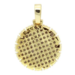 10K Yellow Gold Bitcoin Pendant With Diamonds 2 Carat Men's Circle Charm -Its Hot Jewelry Shop jewelry real 10k gold bitcoin pendant with diamonds 2 carat mens circle charm backye