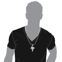 10K White Gold Diamond Dragon On A Sword Pendant For Men 7.25ct By Luxurman -Its Hot Jewelry Shop jewelry real 10k gold diamond dragon on a sword pendant for men 725ct by luxurman bodwh 1