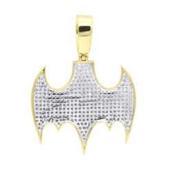 10K Yellow Gold Iced Out Batman Logo Pendant For Men 1 Carat Of Diamonds 14 10K Yellow Gold Iced Out Batman Logo Pendant For Men 1 Carat Of Diamonds -Its Hot Jewelry Shop jewelry real 10k gold iced out batman logo pendant for men 1 carat of diamonds backye