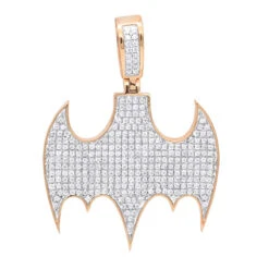 10K Yellow Gold Iced Out Batman Logo Pendant For Men 1 Carat Of Diamonds 12 10K Yellow Gold Iced Out Batman Logo Pendant For Men 1 Carat Of Diamonds -Its Hot Jewelry Shop jewelry real 10k gold iced out batman logo pendant for men 1 carat of diamonds ro