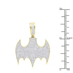 10K Yellow Gold Iced Out Batman Logo Pendant For Men 1 Carat Of Diamonds 17 10K Yellow Gold Iced Out Batman Logo Pendant For Men 1 Carat Of Diamonds -Its Hot Jewelry Shop jewelry real 10k gold iced out batman logo pendant for men 1 carat of diamonds rulerye