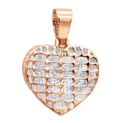 14K Yellow Gold Iced Out Dripping Heart Diamond Pendant For Women 1.3ct -Its Hot Jewelry Shop jewelry real 14k gold iced out dripping heart diamond pendant for women 13ct backro