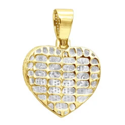 14K Yellow Gold Iced Out Dripping Heart Diamond Pendant For Women 1.3ct -Its Hot Jewelry Shop jewelry real 14k gold iced out dripping heart diamond pendant for women 13ct backye