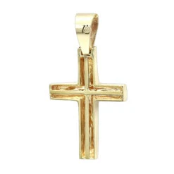 14K Yellow Gold Small Cross Pendant For Women And Men By LUXURMAN -Its Hot Jewelry Shop jewelry real 14k gold small cross pendant for women and men by luxurman backye