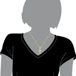 14K Yellow Gold Small Cross Pendant For Women And Men By LUXURMAN -Its Hot Jewelry Shop jewelry real 14k gold small cross pendant for women and men by luxurman bodye